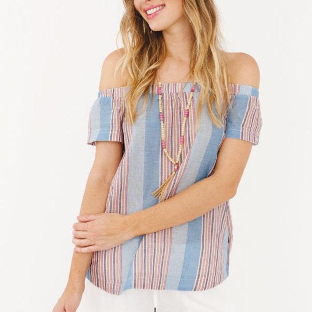 Plum pretty sugar off the shoulder top